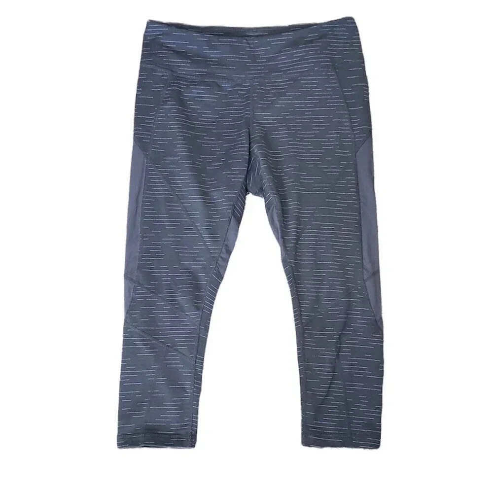 Zella Gray Heathered Capri Leggings M